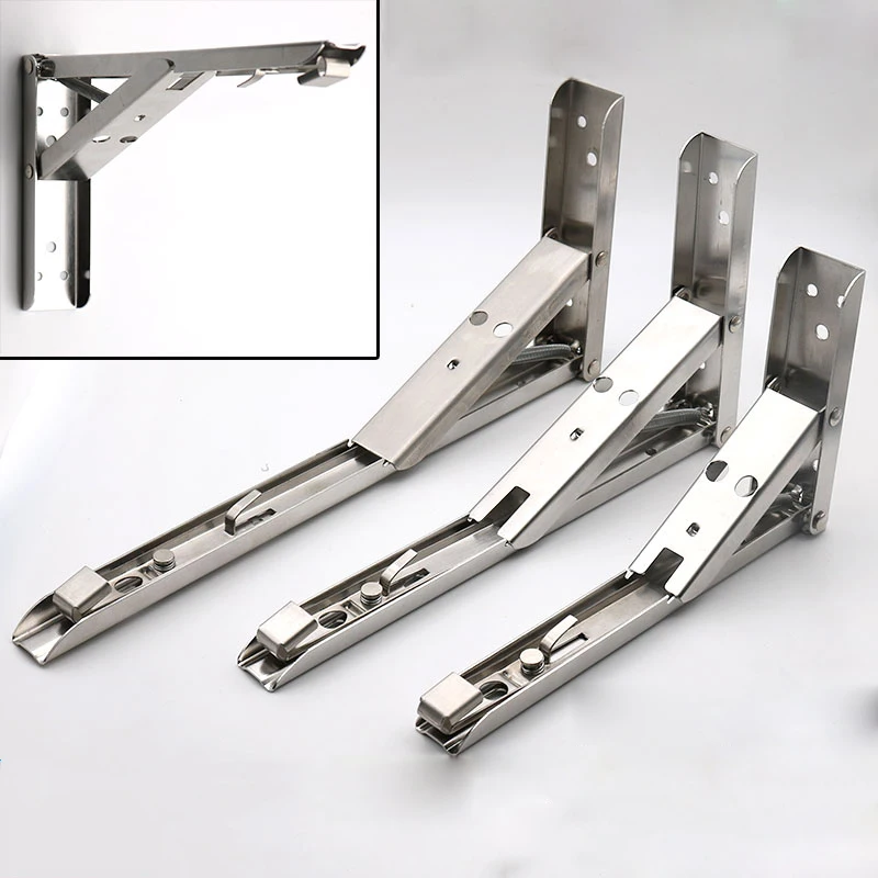 2pcs Stainless Steel Widened Thick Triangle Shelf Bracket Folding Holder 8/10/12/14 Inch With Thickening Spring 150kg Bearing
2pcs Stainless Steel Widened Thick Triangle Shelf Bracket Folding Holder 8/10/12/14 Inch With Thickening Spring 150kg Bearing