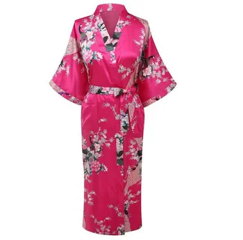Stylish Hot Pink Ladies Kimono Yukata Gown Women Silk Satin Robe Summer Casual Nightgown Floral&Peacock S M L XL XXL XXXL WR057
Stylish Hot Pink Ladies Kimono Yukata Gown Women Silk Satin Robe Summer Casual Nightgown Floral&Peacock S M L XL XXL XXXL WR057