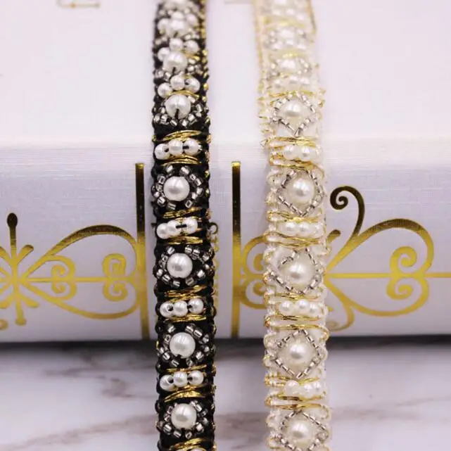 10yards 1cm Beaded Pearl White Gold Trimming Lace Ribbon Trim Scrapbooking Applique Embellishment Sewing renda For Wedding Dress
10yards 1cm Beaded Pearl White Gold Trimming Lace Ribbon Trim Scrapbooking Applique Embellishment Sewing renda For Wedding Dress