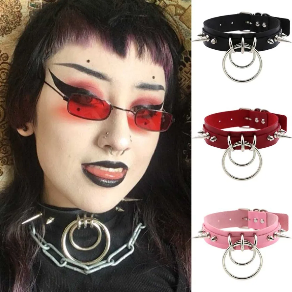 Cool Big O-Round Punk Rock Gothic Chokers Women Men Leather Silver Spike Rivet Stud Collar Choker Necklaces Statement Jewelry
Cool Big O-Round Punk Rock Gothic Chokers Women Men Leather Silver Spike Rivet Stud Collar Choker Necklaces Statement Jewelry