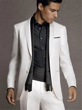 Custom Men Suit Latest Coat Pant Designs White Shawl Lapel Formal Groom Men Wedding Suit Dapper Custom Slim Fit Suits 2 Pieces
Custom Men Suit Latest Coat Pant Designs White Shawl Lapel Formal Groom Men Wedding Suit Dapper Custom Slim Fit Suits 2 Pieces