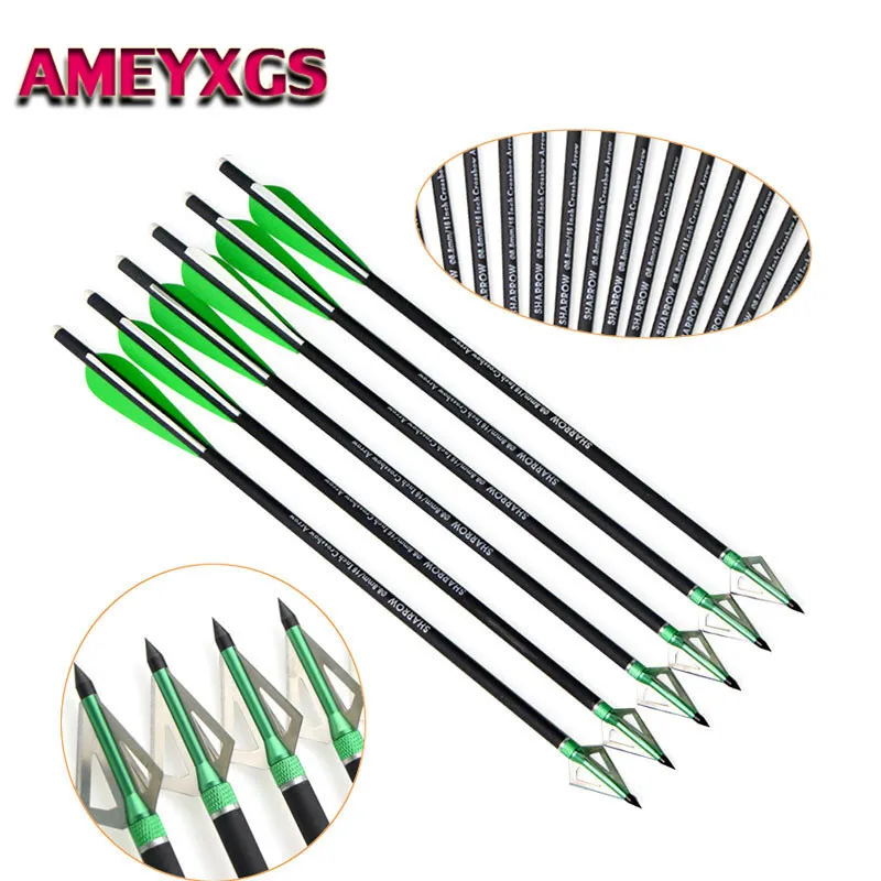 6/12pcs 16"/17" Archery Crossbow Bolts Tip Nock Carbon Arrows with Replacement Fix Blade Broadhead Hunting Shooting Accessories
6/12pcs 16"/17" Archery Crossbow Bolts Tip Nock Carbon Arrows with Replacement Fix Blade Broadhead Hunting Shooting Accessories