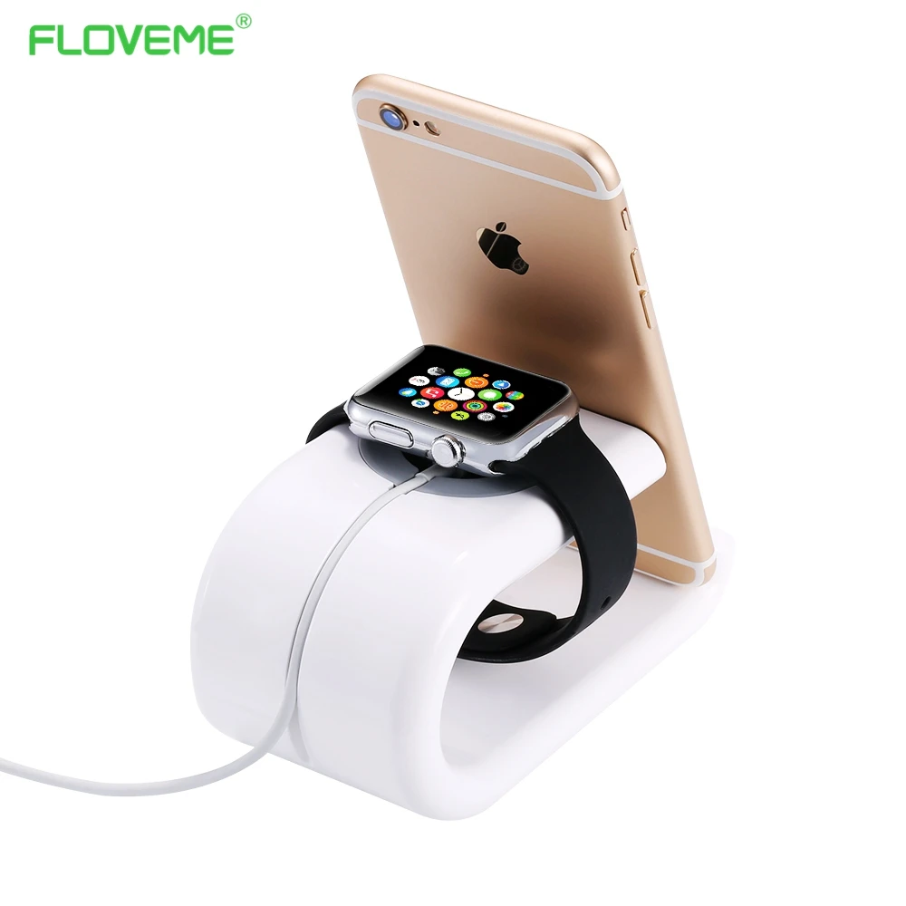 Image FLOVEME U Shaped Multi function Phone Holder for iPhone Charging Stand Holder for Apple Watch iWatch Desk Dock Station