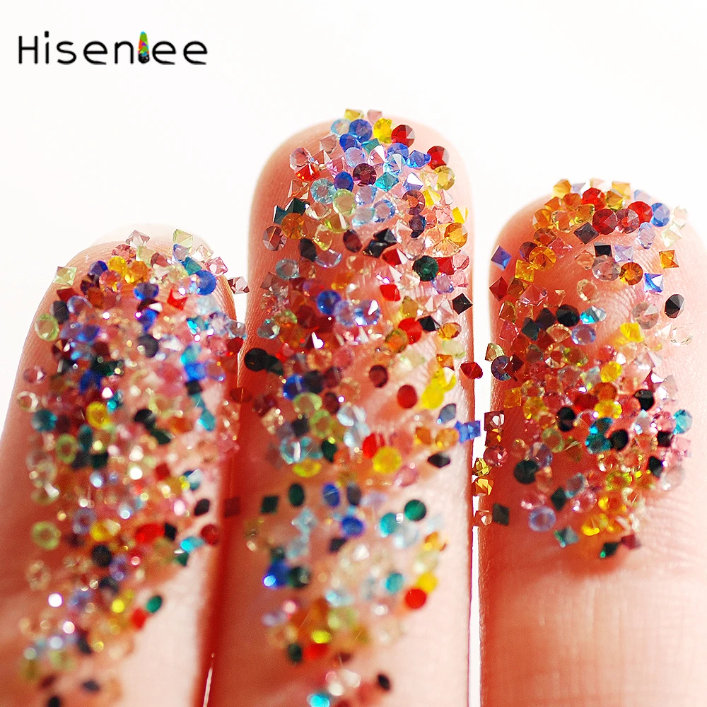 Hisenlee Never fade 1.1mm 23 kind Colors 2880pcs Crystal Zircon Micro Diamond Pixie Glass Rhinestones Manicure Nails Design
Hisenlee Never fade 1.1mm 23 kind Colors 2880pcs Crystal Zircon Micro Diamond Pixie Glass Rhinestones Manicure Nails Design