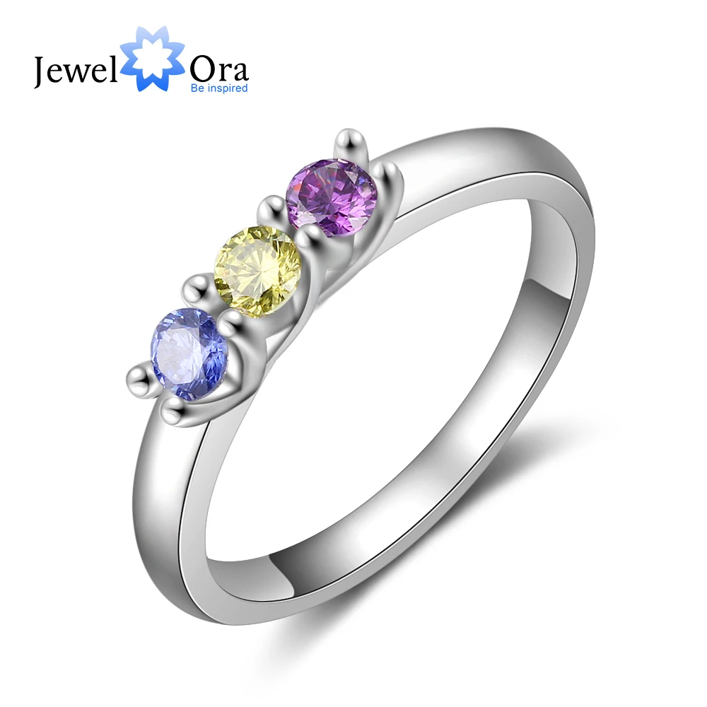 Customized 925 Sterling Silver Birthstone Rings for Women Fashion Wedding Ring Personalized Gift Jewelry (JewelOra RI103807)
Customized 925 Sterling Silver Birthstone Rings for Women Fashion Wedding Ring Personalized Gift Jewelry (JewelOra RI103807)