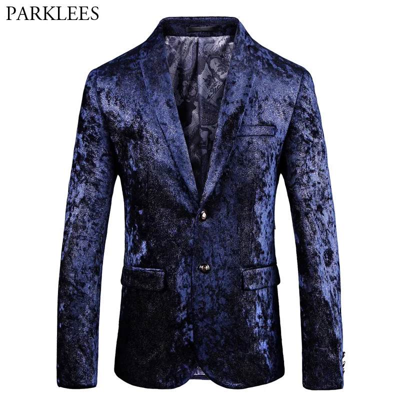 British Style Velvet Blazer Men 2018 Winter New Notched Lapel Suit Blazer Jacket Men Wedding Party Prom Dance Stage Costumes 5XL
British Style Velvet Blazer Men 2018 Winter New Notched Lapel Suit Blazer Jacket Men Wedding Party Prom Dance Stage Costumes 5XL