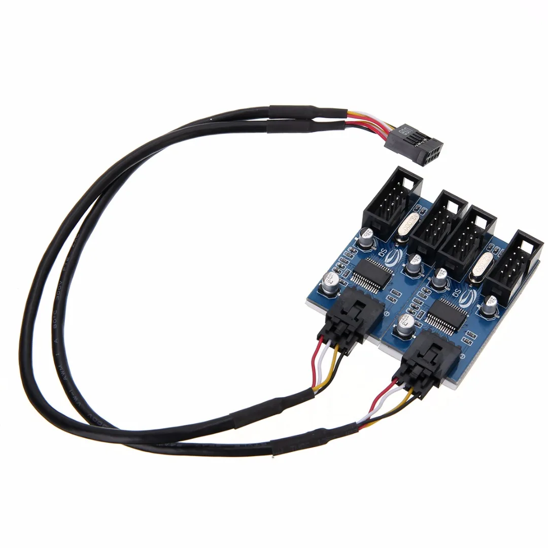 Mayitr 9 Pin USB Header Cable 30cm Male 1 To 4 Female USB2.0 Port Multiplier HUB Extender Cables Connector Adapter
Mayitr 9 Pin USB Header Cable 30cm Male 1 To 4 Female USB2.0 Port Multiplier HUB Extender Cables Connector Adapter