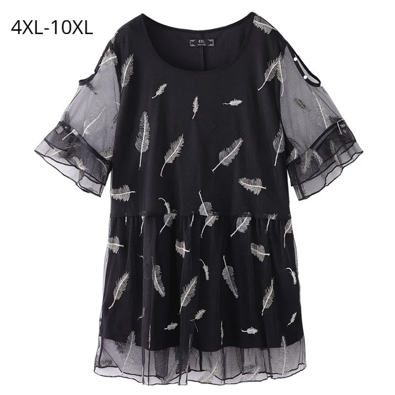 Plus Size 10XL 8XL 6XL 4XL Women Flare Sleeves Summer Shirts Elegant Embroidery Leaves Lace Tunic Shirts Female Slim Tops
Plus Size 10XL 8XL 6XL 4XL Women Flare Sleeves Summer Shirts Elegant Embroidery Leaves Lace Tunic Shirts Female Slim Tops