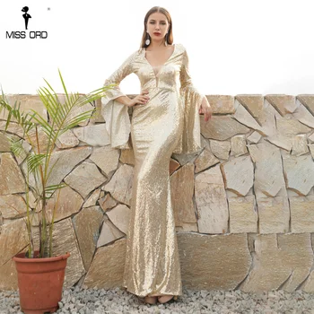 Missord 2020 Women Sexy Deep V Long Flare Sleeve Sequin Female Solid Color Maxi Elegant Party Dress Vestdios FT18731-1
Missord 2020 Women Sexy Deep V Long Flare Sleeve Sequin Female Solid Color Maxi Elegant Party Dress Vestdios FT18731-1