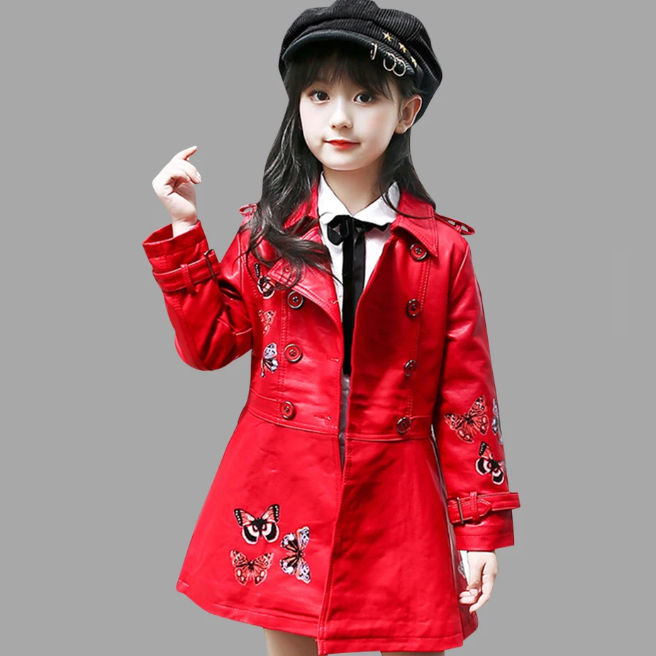Autumn Winter Fashion PU Leather Children's Jackets For Girls Cartoon Butterfly Girls Jacket Teenage Girls Clothing 6 8 12 Years
Autumn Winter Fashion PU Leather Children's Jackets For Girls Cartoon Butterfly Girls Jacket Teenage Girls Clothing 6 8 12 Years