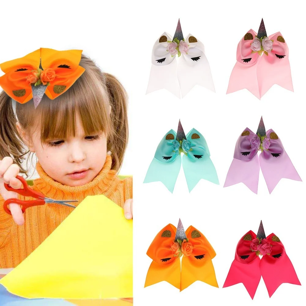 6'' Valentine Boutique Ribbon 0 Cheerleading Hair Bows With Clips For Girls Handmade Accessories | Детская одежда и обувь