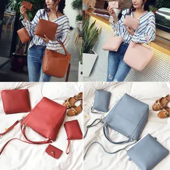 4Pcs Women Designer Handbag Travel Bags Set PU Leather Shoulder Messenger Tote Ladies Purse
4Pcs Women Designer Handbag Travel Bags Set PU Leather Shoulder Messenger Tote Ladies Purse
