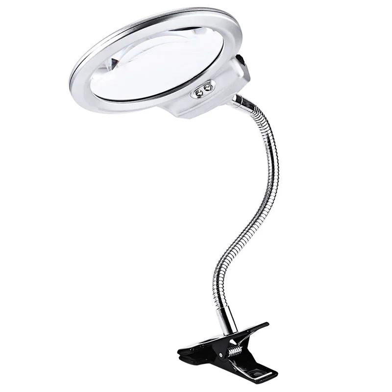 Clip-on Tabletop 5x Magnifier Adjustable Magnifying Glass LED Magnifying Lamp Soldering Iron Jewelry Stand Lens Desk Light 16.9
Clip-on Tabletop 5x Magnifier Adjustable Magnifying Glass LED Magnifying Lamp Soldering Iron Jewelry Stand Lens Desk Light 16.9