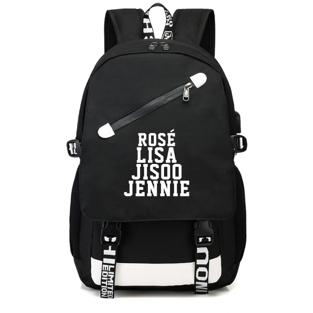 New BlackPink Black Pink Jennie USB Front Zipper Backpack Men Women School Book Bags Laptop Backpack Mochila Feminina Boy Girls
New BlackPink Black Pink Jennie USB Front Zipper Backpack Men Women School Book Bags Laptop Backpack Mochila Feminina Boy Girls