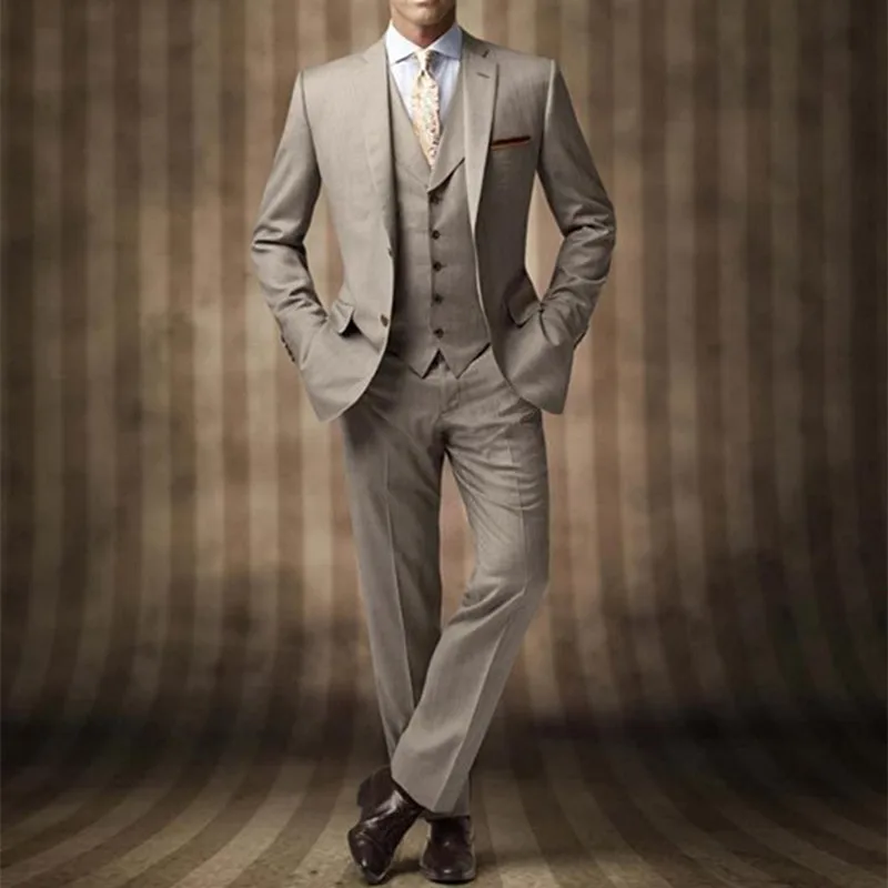 New Groomsmen Notch Lapel Groom Tuxedos Khaki Men Suits wedding suits for men Best Man Blazer suit 2017 (Jacket+Pants+Tie+Vest)
New Groomsmen Notch Lapel Groom Tuxedos Khaki Men Suits wedding suits for men Best Man Blazer suit 2017 (Jacket+Pants+Tie+Vest)