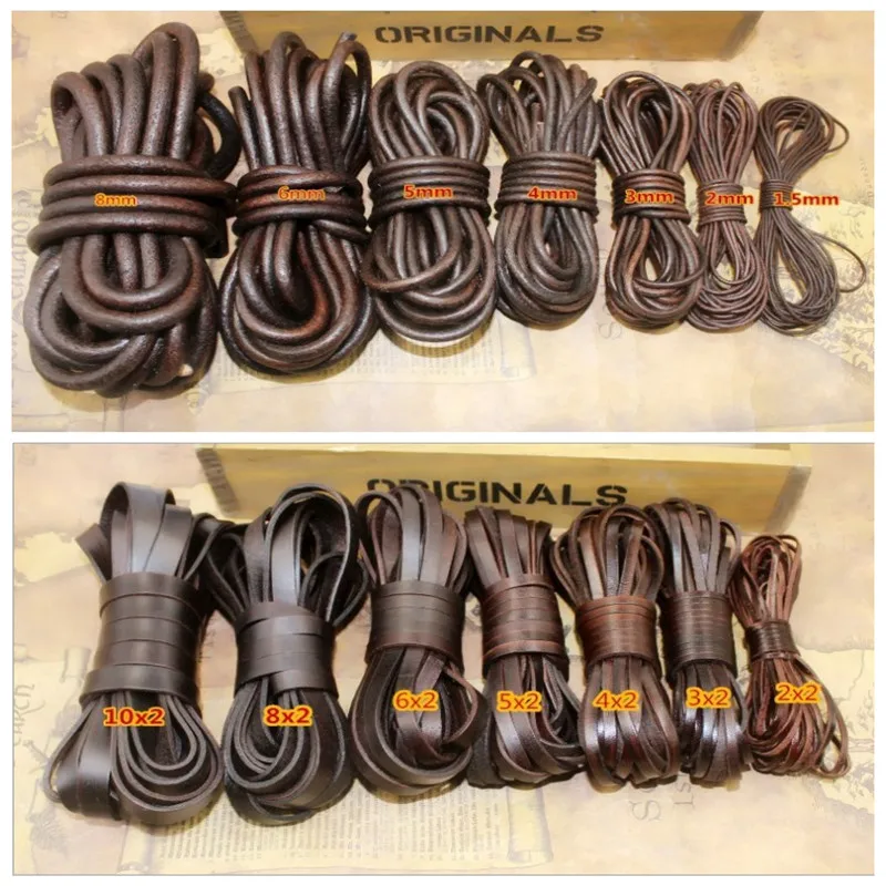 Vintage Dark Coffee 1/2/3/4/5/6/8/10mm Genuine Cowhide Leather strip Round/Flat Painted DIY Thong Jewelry free shipping 5m
Vintage Dark Coffee 1/2/3/4/5/6/8/10mm Genuine Cowhide Leather strip Round/Flat Painted DIY Thong Jewelry free shipping 5m