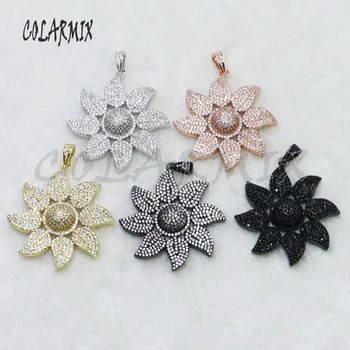 4 Pcs Zircon Flower pendant Mix color elegant Metal jewelry pendant flower metal jewelry pendant for jewelry making 5146
4 Pcs Zircon Flower pendant Mix color elegant Metal jewelry pendant flower metal jewelry pendant for jewelry making 5146