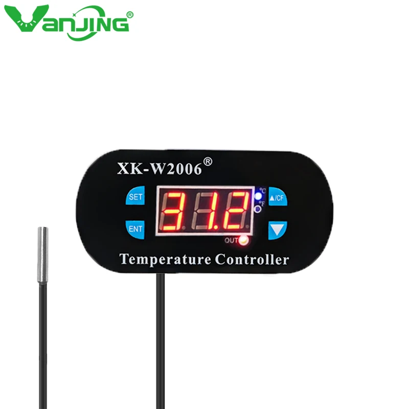 XK-W2006 Digital Thermostat 110V 220V 12V Temperature Controller for incubator 10A Heating Cooling Control Thermoregulator
XK-W2006 Digital Thermostat 110V 220V 12V Temperature Controller for incubator 10A Heating Cooling Control Thermoregulator