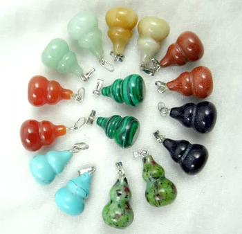 Natural stone Quartz crystal lapis Turquoises tiger eye gourd shape pendant for diy jewelry making Necklace Accessories24pcs
Natural stone Quartz crystal lapis Turquoises tiger eye gourd shape pendant for diy jewelry making Necklace Accessories24pcs