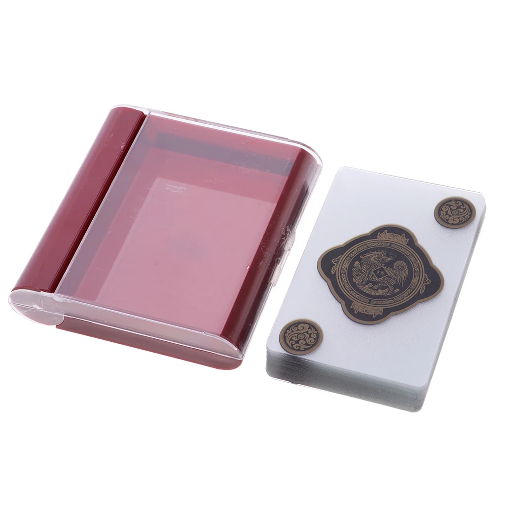 1 Deck PVC Waterproof Playing Cards Clear Poker Set for Indoor Outdoor Party Game Entertainment Gambling 1 Deck PVC Waterproof Playing Cards Clear Poker Set for Indoor Outdoor Party Game Entertainment Gambling