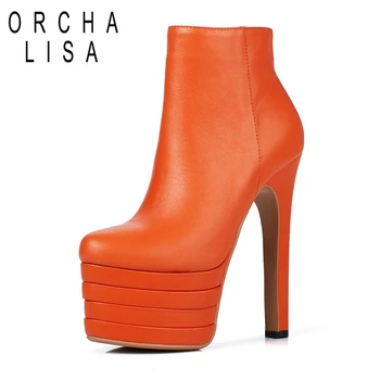 ORCHA LISA Genuine Leather Women's Boots Round Toe Thick Platform Heel High Heels Shoes Woman boots Female Botas Feminina J288
ORCHA LISA Genuine Leather Women's Boots Round Toe Thick Platform Heel High Heels Shoes Woman boots Female Botas Feminina J288