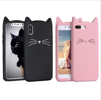 For iPhone X Soft Silicone Case 3D Cat Shockproof Phone Case For iPhone 8 8Plus 7 7Plus 6 Plus 5 100pcs/lot
For iPhone X Soft Silicone Case 3D Cat Shockproof Phone Case For iPhone 8 8Plus 7 7Plus 6 Plus 5 100pcs/lot