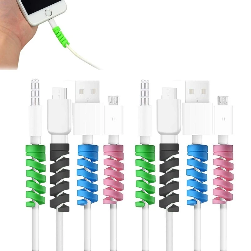 10 Pcs Cable Protector Cable Saver Flexible Silicone Spiral USB Cord Protector for iPhone Headphone Computer Cable
10 Pcs Cable Protector Cable Saver Flexible Silicone Spiral USB Cord Protector for iPhone Headphone Computer Cable