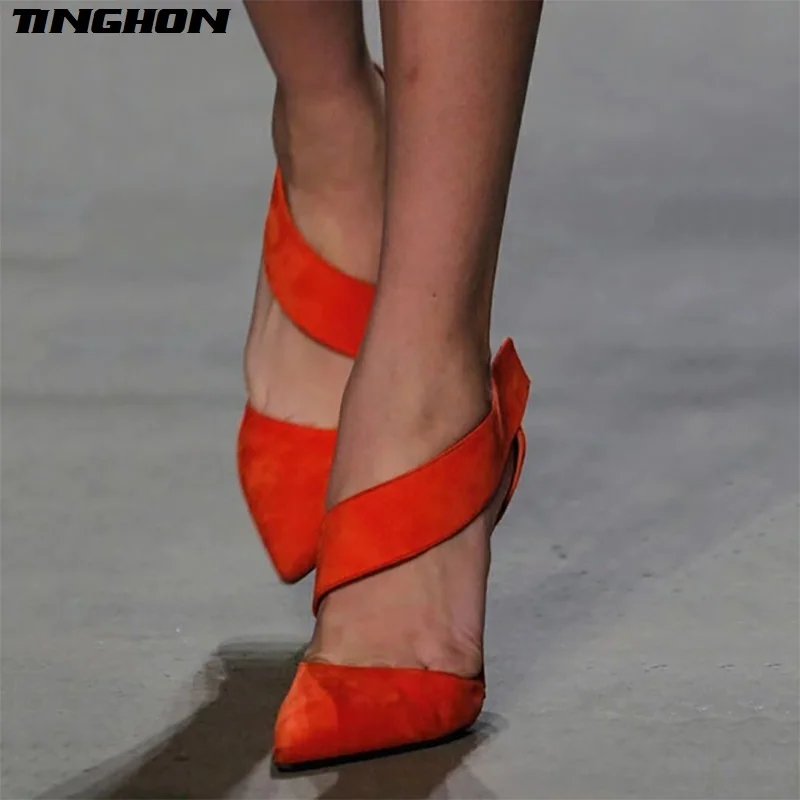 TINGHON Fashion Summer Shoes Women Gladiator High Heels Pumps Cutout Classic Dress Pumps Chaussures Femme Black Orange red
TINGHON Fashion Summer Shoes Women Gladiator High Heels Pumps Cutout Classic Dress Pumps Chaussures Femme Black Orange red