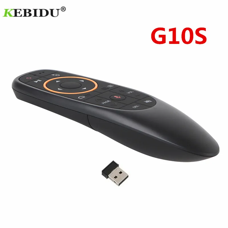 KEBIDU G10 Air Mouse Voice Remote Control with 2.4G USB Receiver Gyro Sensing Mini Wireless Smart Remote for Android TV BOX PC
KEBIDU G10 Air Mouse Voice Remote Control with 2.4G USB Receiver Gyro Sensing Mini Wireless Smart Remote for Android TV BOX PC
