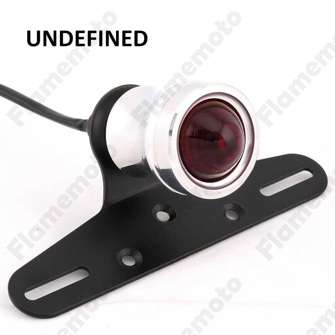 

Motorbike 12V Vintage Polished Red Glass Lens Tail Brake License Plate Light Mounting For Harley Honda Kawasaki Yamaha UNDEFINED