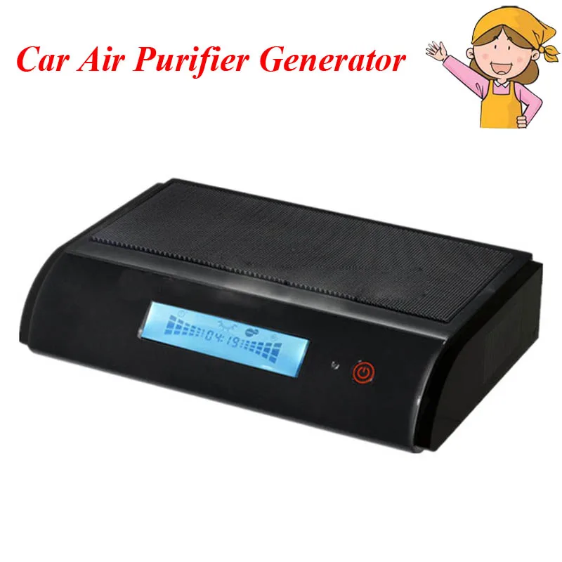 

1pc Car Air Purifier Generator Remote Control HEPA Activated Carbon Photocatalysis UV Anion Ozone Air Filter GL-518