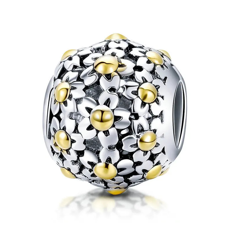 Genuine 925 Sterling Silver Yellow Daisy Flower Charm Beads Fit Pandora Charm Bracelets & Necklace DIY Jewelry SCC717
Genuine 925 Sterling Silver Yellow Daisy Flower Charm Beads Fit Pandora Charm Bracelets & Necklace DIY Jewelry SCC717