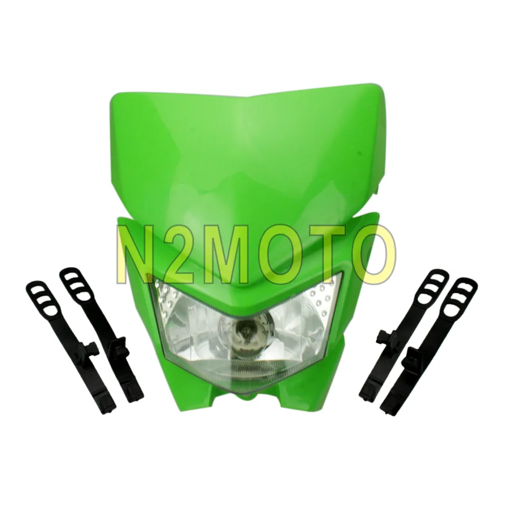 Universal Dirt Bike Motorcycle Motocross Green Headlight for KX KLX kLR KLE ZZR KDX 110 250 450 650 Streetfighter Headlight
Universal Dirt Bike Motorcycle Motocross Green Headlight for KX KLX kLR KLE ZZR KDX 110 250 450 650 Streetfighter Headlight