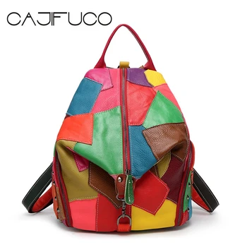 CAJIFUCO Fashion Chic Punk Rock Rivet Style Backpack Genuine Leather Contrast Color School Backpack Matching Studded Zipper Bag
CAJIFUCO Fashion Chic Punk Rock Rivet Style Backpack Genuine Leather Contrast Color School Backpack Matching Studded Zipper Bag
