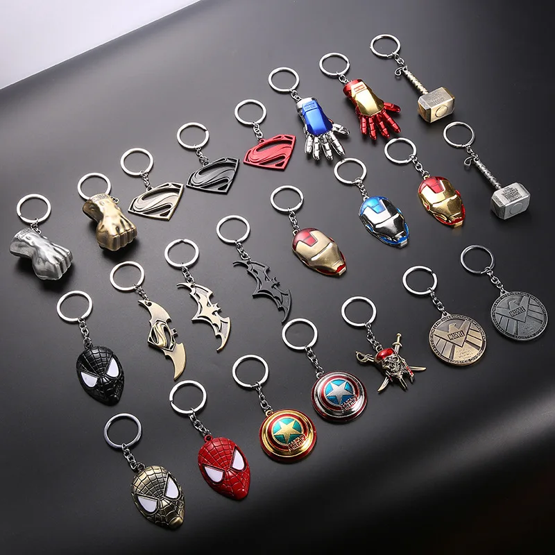 Metal Marvel Avengers Captain America Shield Keychain Spider Man Iron Man Mask Keychain Toys Hulk Batman Keyring Key Gift Toys
Metal Marvel Avengers Captain America Shield Keychain Spider Man Iron Man Mask Keychain Toys Hulk Batman Keyring Key Gift Toys