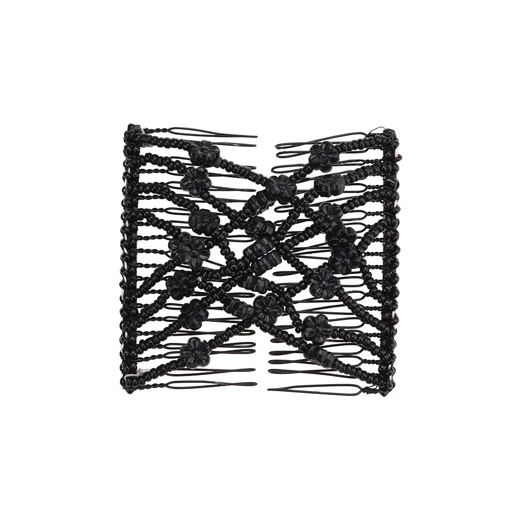 Headpiece Lady Bead Stretchy Women Hair Combs Double Magic Slide Metal Comb Clip Hairpins Hair Accessories A8
Headpiece Lady Bead Stretchy Women Hair Combs Double Magic Slide Metal Comb Clip Hairpins Hair Accessories A8