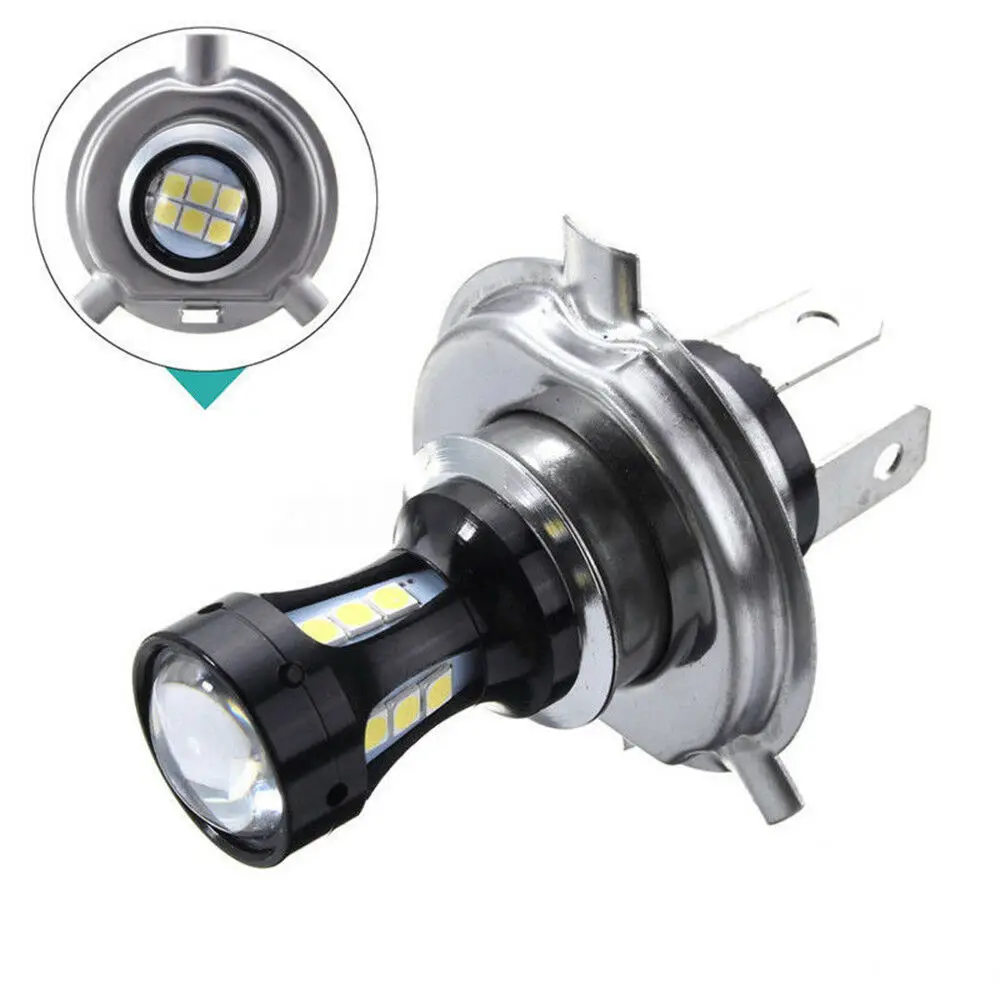 H4 Motorcycle Hi-Lo Beam Headlight 3030 LED 6500K Front Head Light 800LM Lamp Bulb DC 12-24V
H4 Motorcycle Hi-Lo Beam Headlight 3030 LED 6500K Front Head Light 800LM Lamp Bulb DC 12-24V