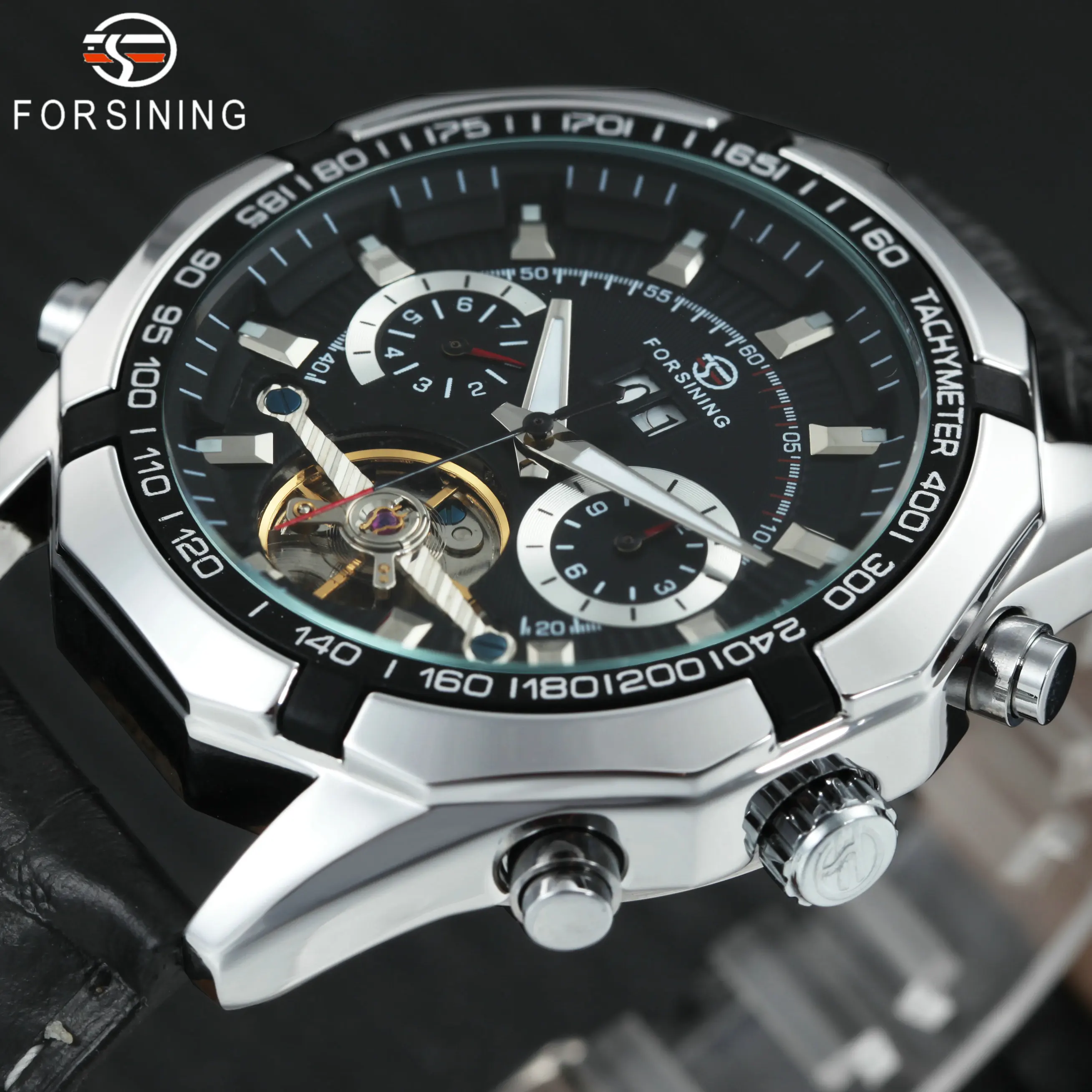 FORSINING Automatic Mechanical Watches Mens Leather Strap Small Working Sub-dials Tourbillon Display Top Brand Luxury Wristwatch
FORSINING Automatic Mechanical Watches Mens Leather Strap Small Working Sub-dials Tourbillon Display Top Brand Luxury Wristwatch