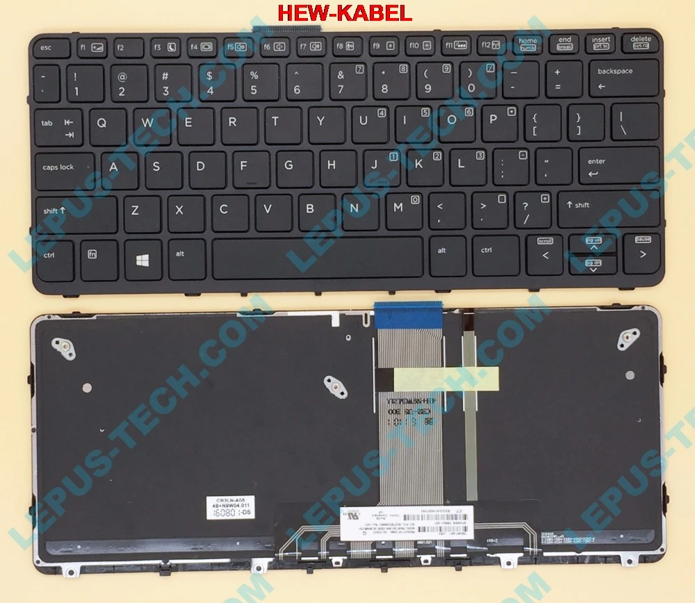 Original US Keyboard for HP PRO X2 612 G1 English US keyboard with backlight with frame
Original US Keyboard for HP PRO X2 612 G1 English US keyboard with backlight with frame