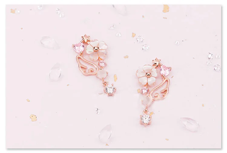 1 pair Card Captor Sakura Pink Wreath 925 Sterling Silver Rosegold Earrings Ear Stud Women Customized Cosplay Gift N1
1 pair Card Captor Sakura Pink Wreath 925 Sterling Silver Rosegold Earrings Ear Stud Women Customized Cosplay Gift N1