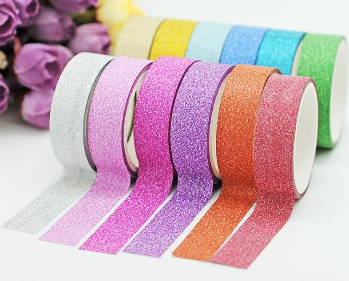 1 PCS Fashion Glitter Washi Tape Scrapbook Colorful Adhesive Paper Sticker DIY Craft Cute School Office Staionery
1 PCS Fashion Glitter Washi Tape Scrapbook Colorful Adhesive Paper Sticker DIY Craft Cute School Office Staionery