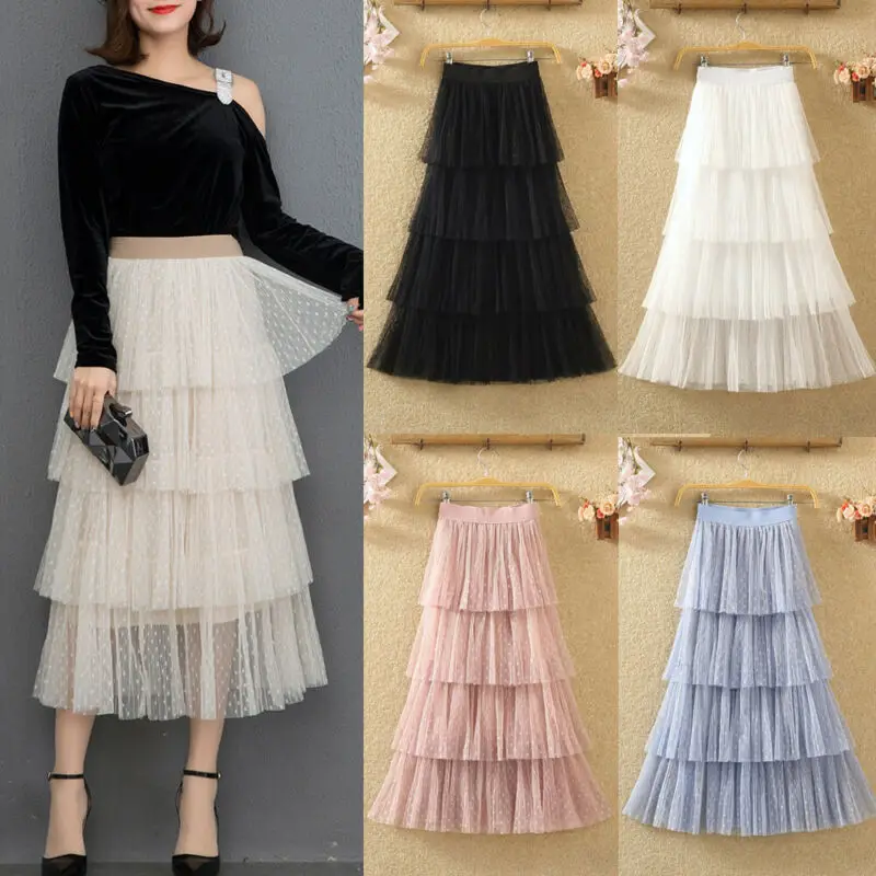Casual 6 Colors Womens Ladies Pleated Tulle Dot Skirt High Waist A Line Layered Skirts
Casual 6 Colors Womens Ladies Pleated Tulle Dot Skirt High Waist A Line Layered Skirts