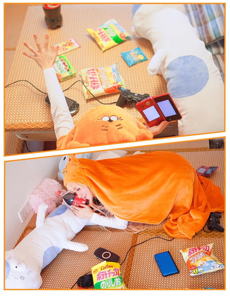 Cosplay&ware Himouto Umaru-chan Cloak Anime Umaru Chan Doma Cosplay Costume Flannels Cloaks Blanket Soft Cap Hoodie 13 Cosplay&ware Himouto Umaru-chan Cloak Anime Umaru Chan Doma Cosplay Costume Flannels Cloaks Blanket Soft Cap Hoodie -Zentai shop online