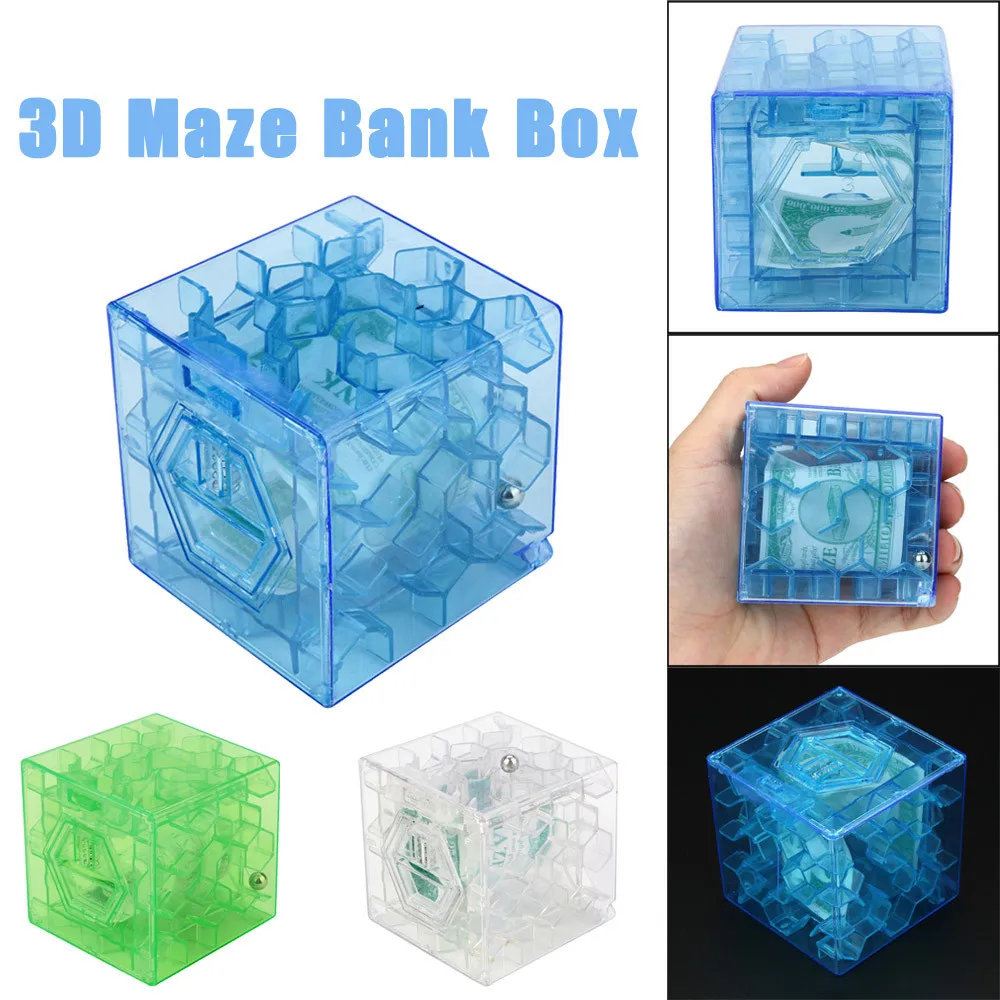 New 3D Cube Puzzle Money Maze Bank Saving Coin Collection Case Box Fun Brain Game
New 3D Cube Puzzle Money Maze Bank Saving Coin Collection Case Box Fun Brain Game