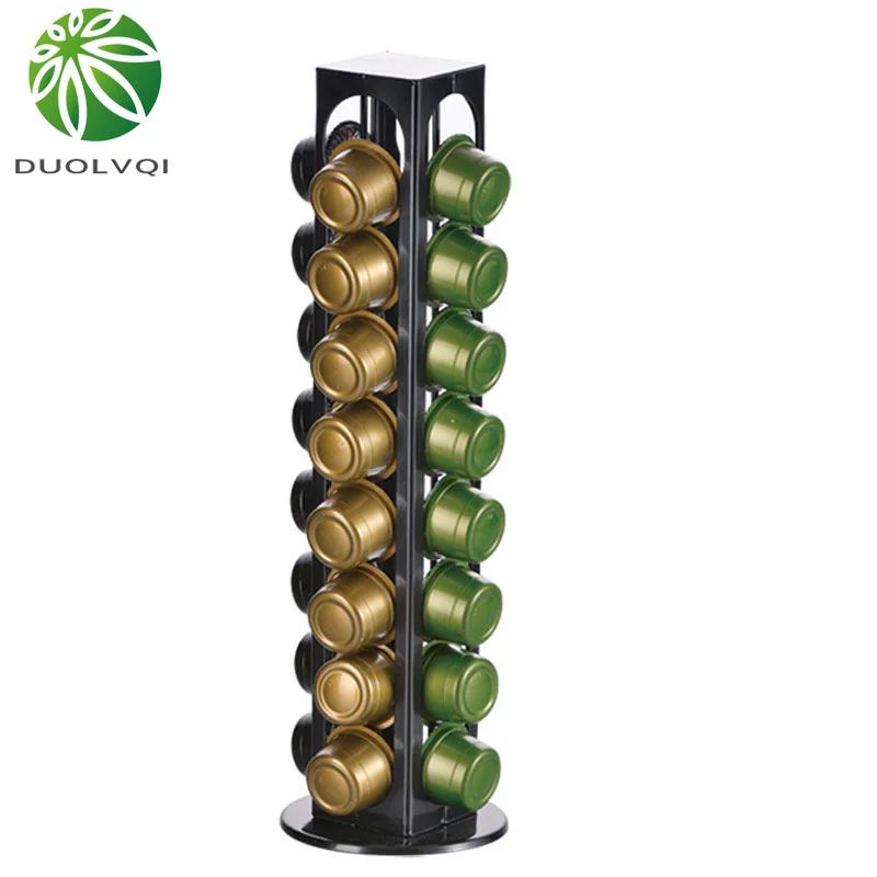 Duolvqi Rotating Coffee Pod Holder Tower Stainless Steel Metal Stand Display Rack Storage Caffitaly Capsules Organizer Tool
Duolvqi Rotating Coffee Pod Holder Tower Stainless Steel Metal Stand Display Rack Storage Caffitaly Capsules Organizer Tool