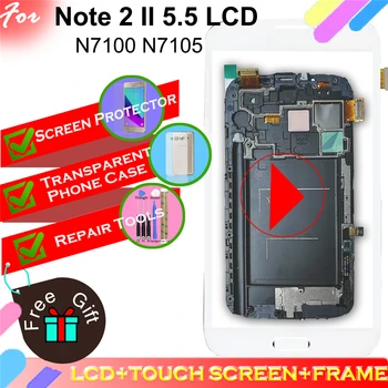 For Samsung Galaxy Note 2 N7100 N7105 LCD Touch Screen Digitizer Assembly BEZEL Frame with Home Button
For Samsung Galaxy Note 2 N7100 N7105 LCD Touch Screen Digitizer Assembly BEZEL Frame with Home Button