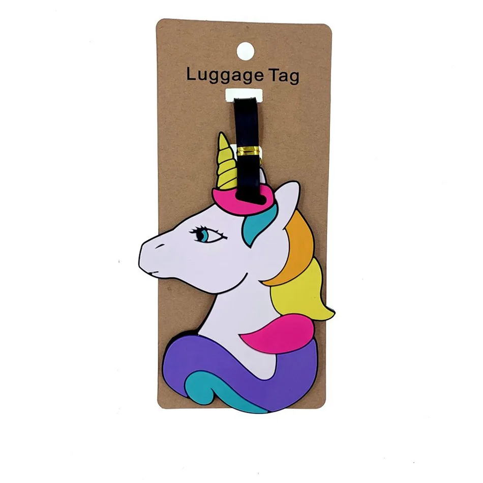 Kawaii Cartoon Unicorns Travel Accessories Luggage Tags Women Men Silica Gel Suitcase ID Addres Holder Portable Baggage Boarding
Kawaii Cartoon Unicorns Travel Accessories Luggage Tags Women Men Silica Gel Suitcase ID Addres Holder Portable Baggage Boarding