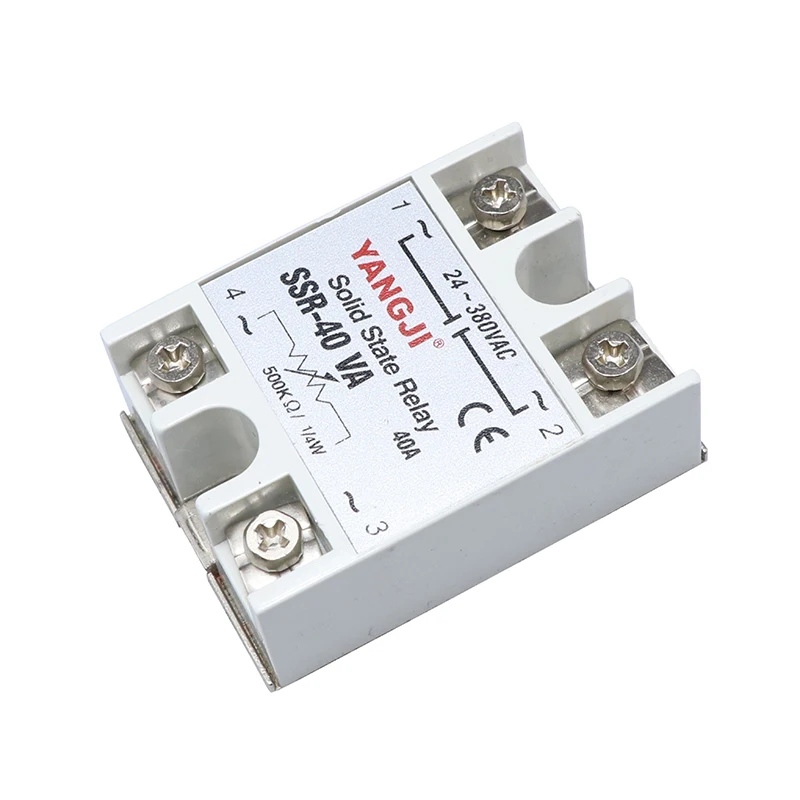 SSR-40DA/40VA 40A Solid State Relay Module 24-380VAC Aluminum Heat Sink relays DC control Single phase Solid State relays
SSR-40DA/40VA 40A Solid State Relay Module 24-380VAC Aluminum Heat Sink relays DC control Single phase Solid State relays