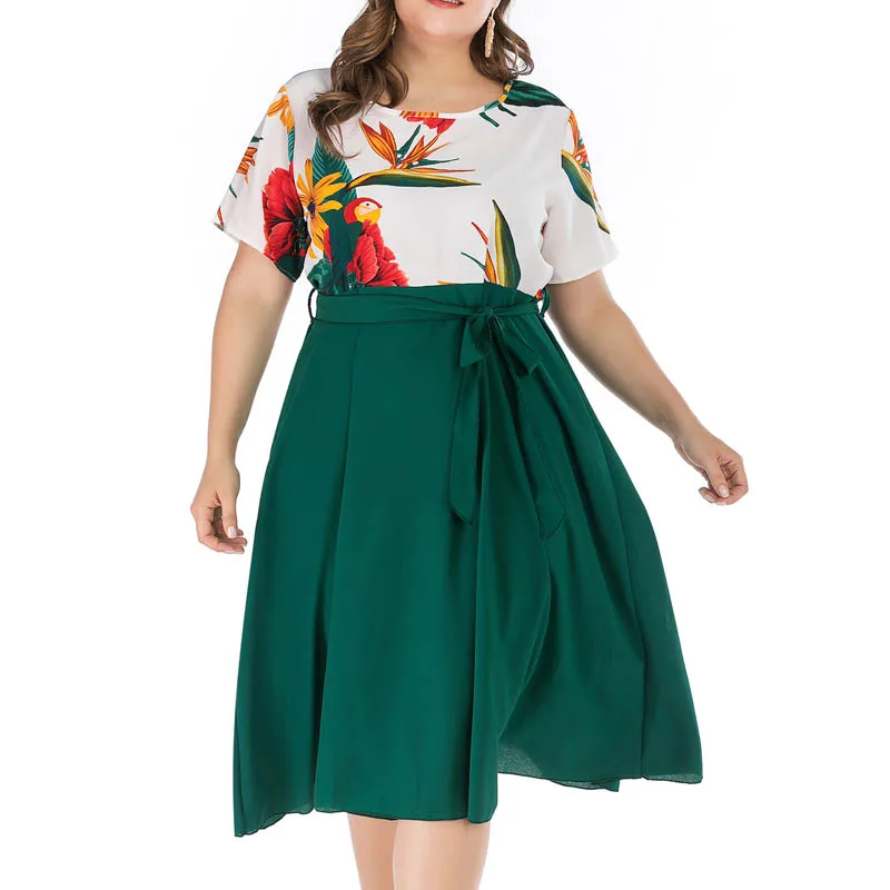 Summer dress women plus size bust 135cm 5XL 6XL 7XL 8XL dress women green colour
Summer dress women plus size bust 135cm 5XL 6XL 7XL 8XL dress women green colour