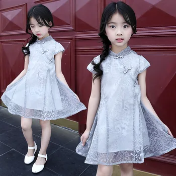2019 Baby Girl Chinese Style Dress Clothes Summer Lace Short Sleeve Traditional Dresses Fo 6-10T Girls
2019 Baby Girl Chinese Style Dress Clothes Summer Lace Short Sleeve Traditional Dresses Fo 6-10T Girls